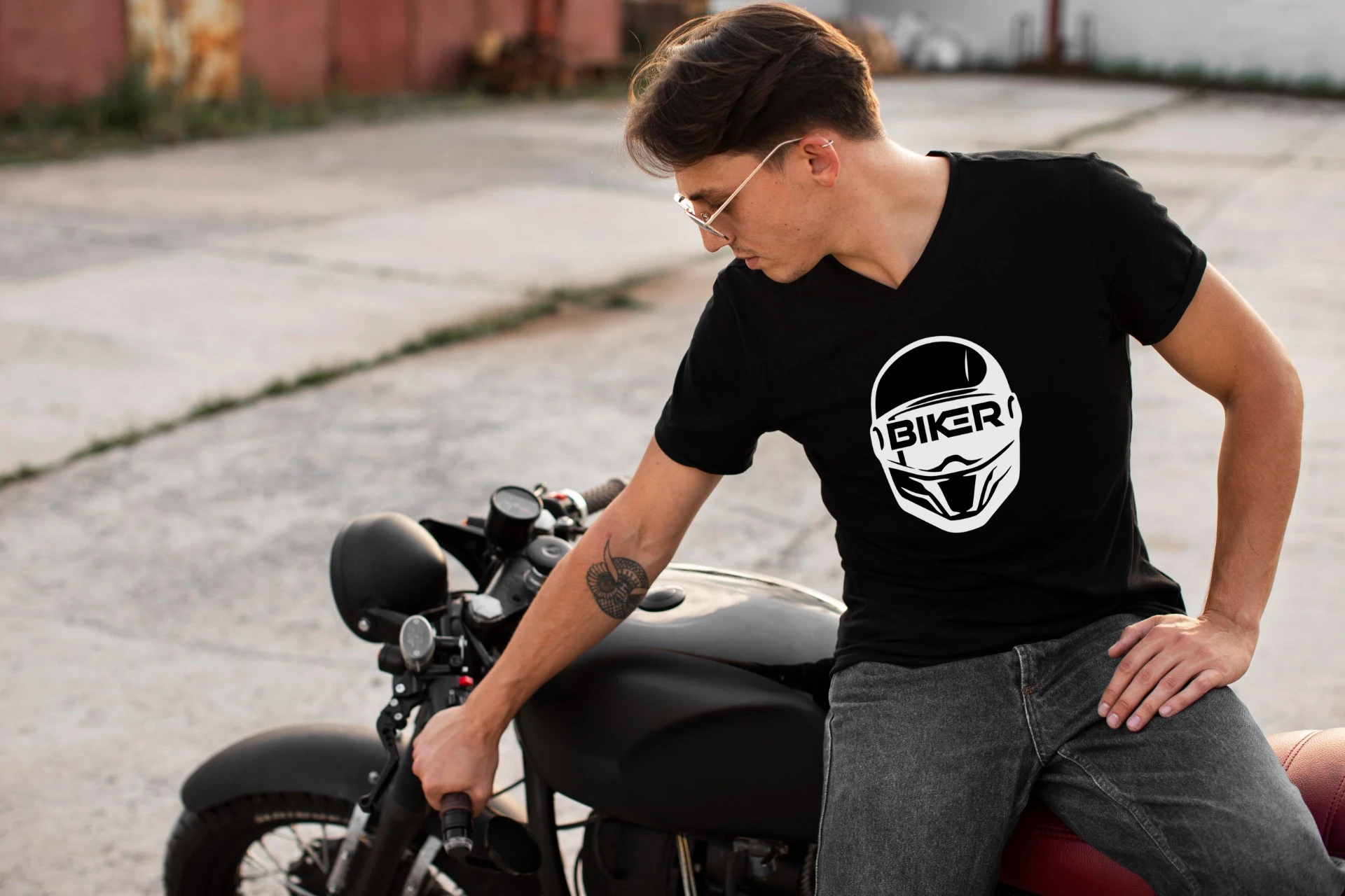 Biker portrét